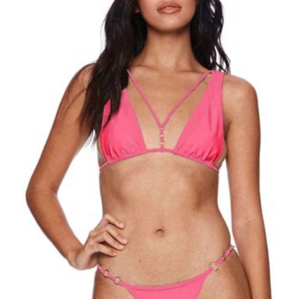 Beach Bunny Ireland Barbie High Apex Bikini Top Size Small